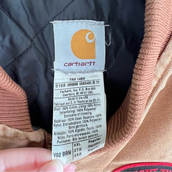 CARHARTT  V01 BRN Duck Canvas Artic Quilt Lined Vest  Size 2XL UNITED ASSOC. - Picture 10 of 12